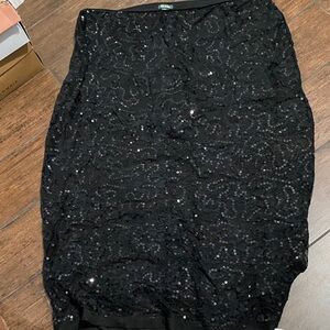 Wild Fable Black Sequin Pencil Skirt
